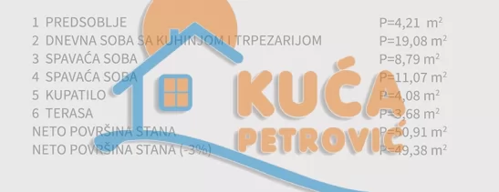 Dvosoban stan, 56.5 m2, Ćalije, Borivoja Stevanovića ID: p-015678 4