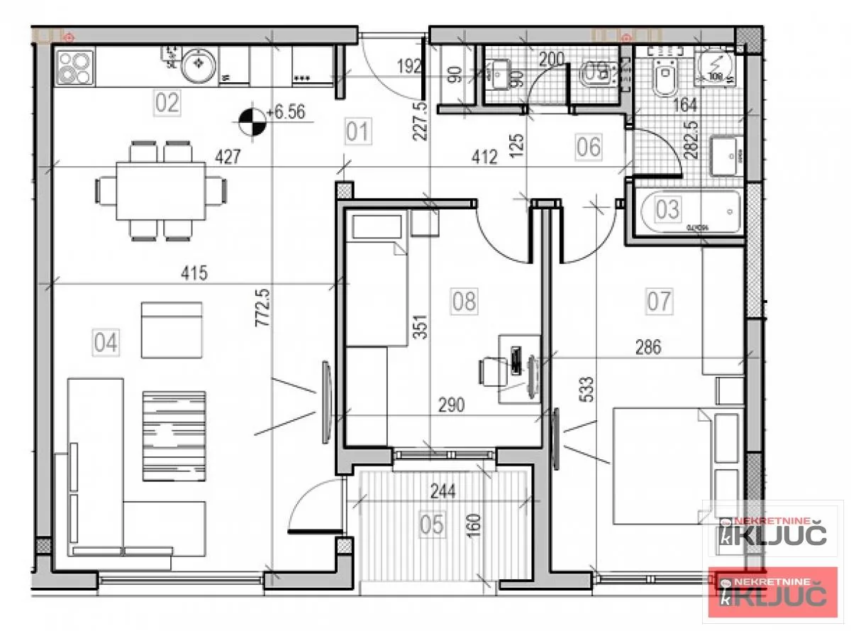 SREMSKA KAMENICA, 74m2, Trosoban sa pdv, Izgradnja 1