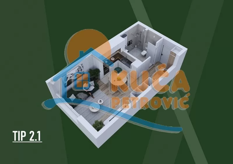 Jednosoban stan, 35.32 m2, Palilula, Palilulska ID: p-015760 3