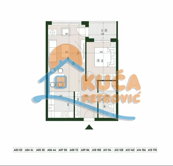 Dvosoban stan, 49.12 m2, Palilula, Palilulska ID: p-015785 2