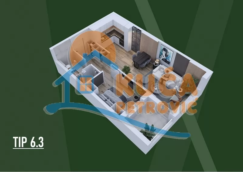 Dvosoban stan, 50.97 m2, Palilula, Palilulska ID: p-015787 4