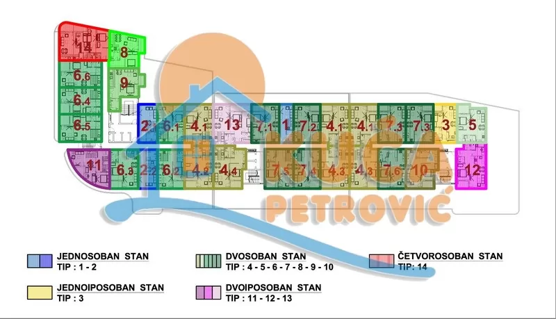 Dvosoban stan, 55.29 m2, Palilula, Palilulska ID: p-015779 4
