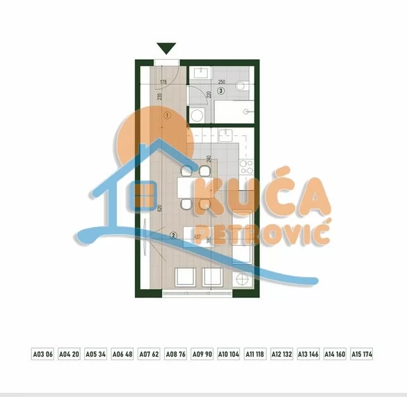 Jednosoban stan, 35.44 m2, Palilula, Palilulska ID: p-015761 6