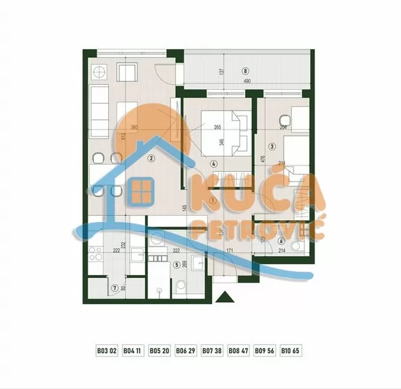 Dvosoban stan, 68.87 m2, Palilula, Palilulska ID: p-015811 2