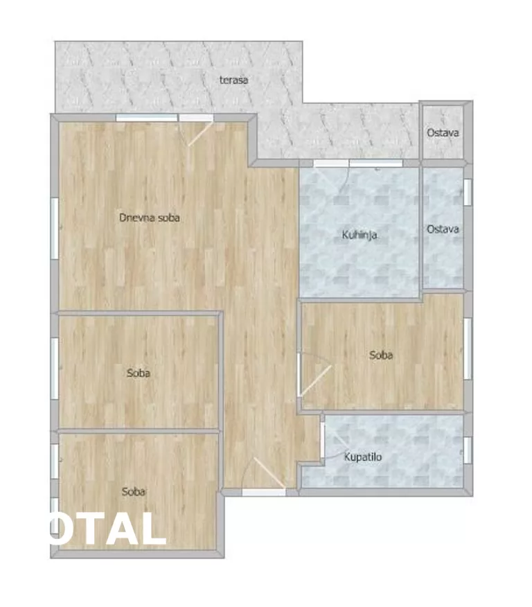 Stan,VETERNIK,CENTAR,kv: 78.00, € 132600, ID: 1102223 1