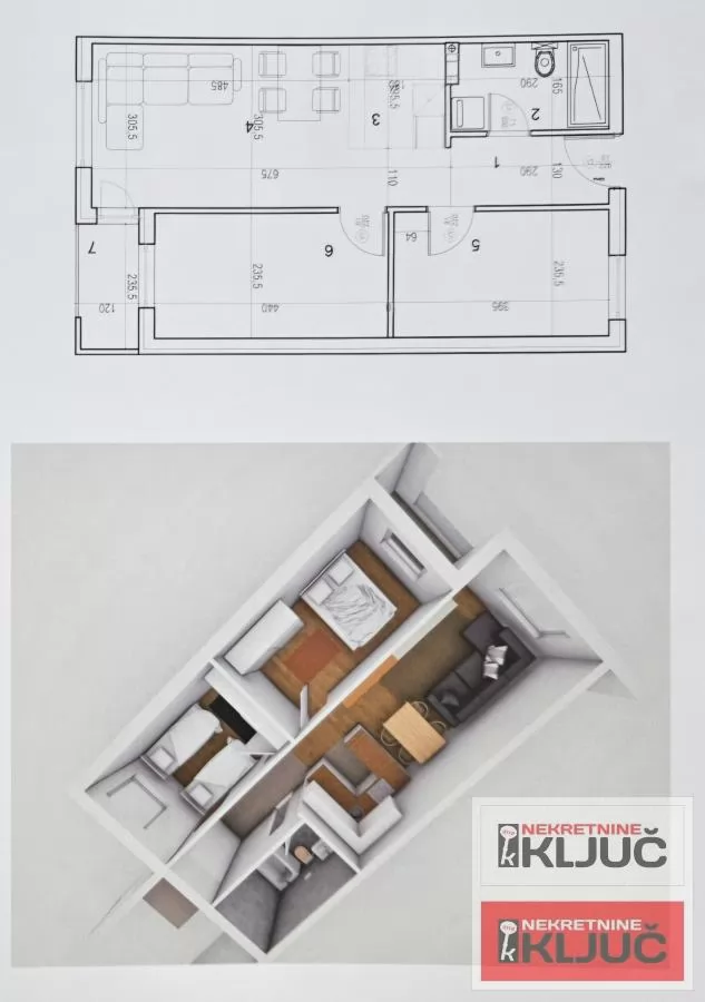 NAJLON PIJACA, 50m2, Dvoiposoban sa pdv, Izgradnja,gratis parking mesto 2