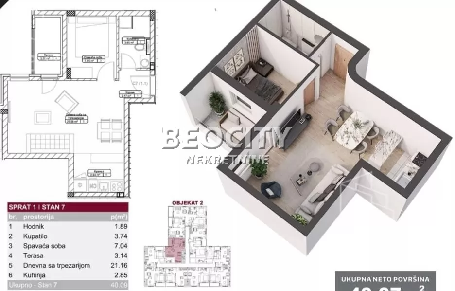 Dvosoban stan, 40 m2, Liman 4 ID: 129215 1