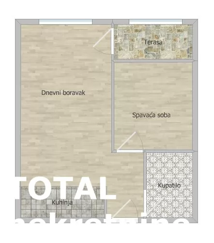 Stan,NOVI SAD,PODBARA,kv: 42.00, € 134400, ID: 1102280 14