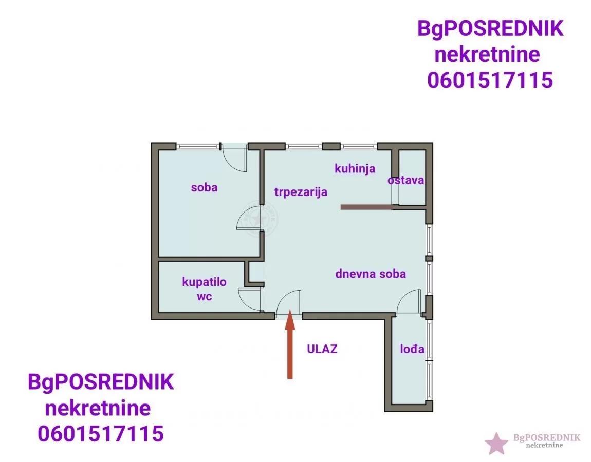 Grocka, Kaluđerica, Smederevski put, 37m2 1