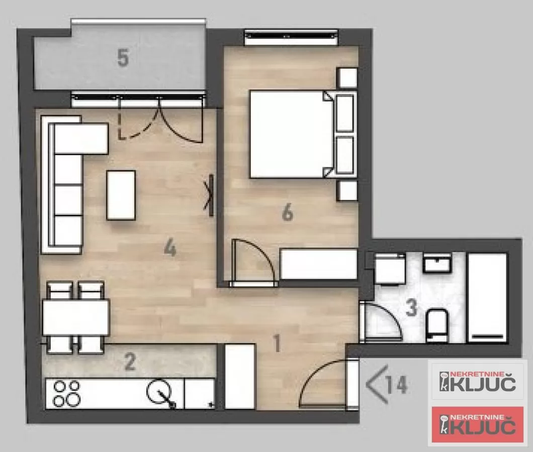 SALAJKA, 47m2, Dvosoban sa pdv 1