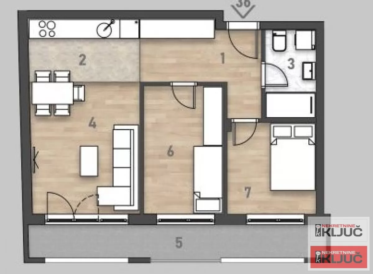 SALAJKA, 60m2, Dvoiposoban sa pdv 1