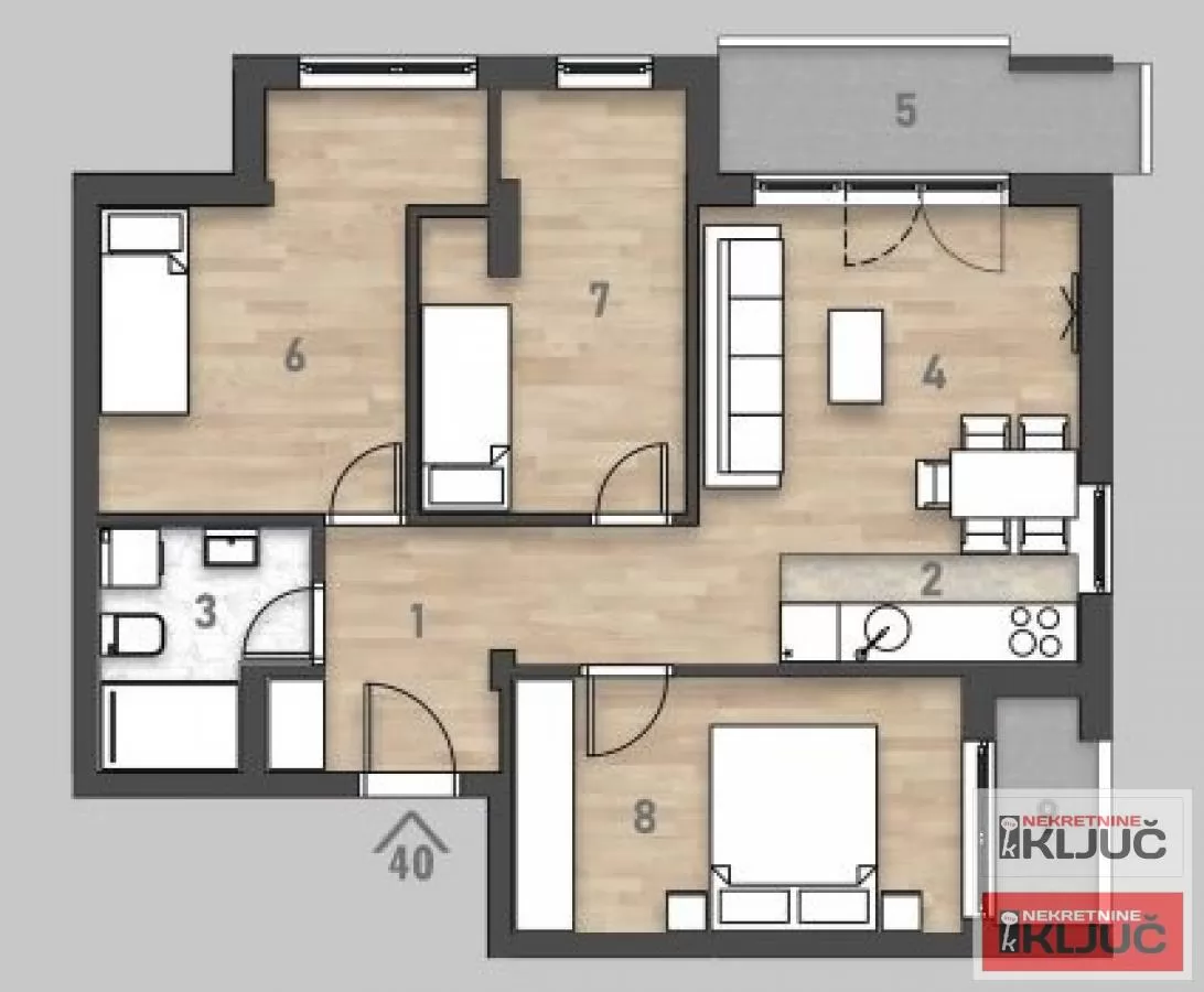 SALAJKA, 74m2, Četvorosoban sa pdv 1