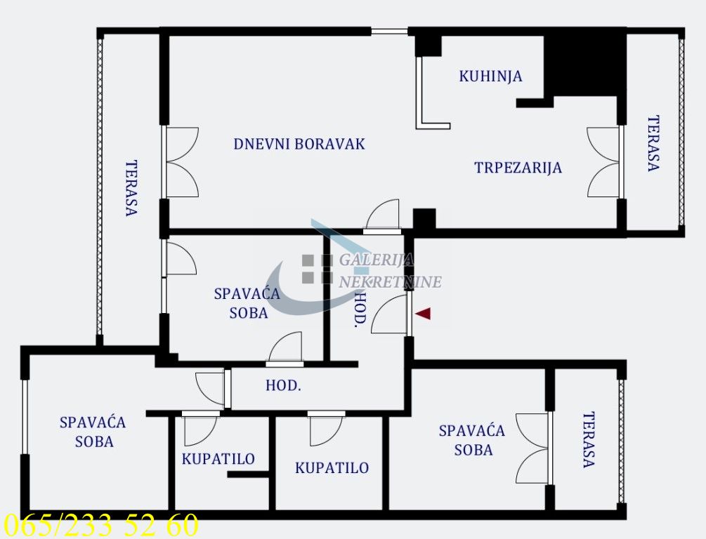 Čukarica  Žarkovo   Veljka Petrovića 123m2 3