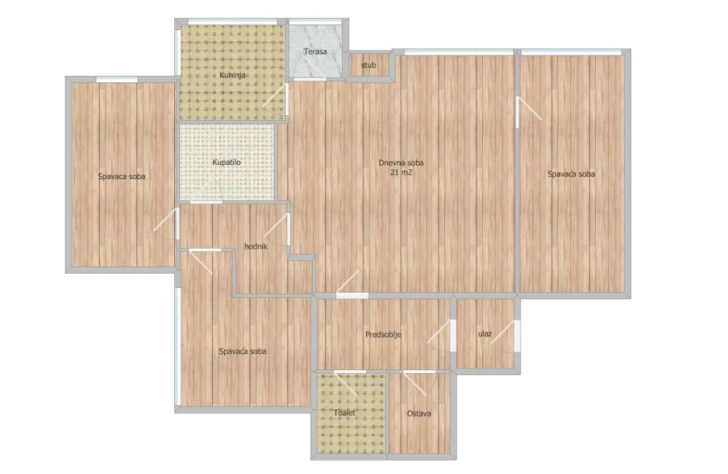 Stan,NOVI SAD,BULEVAR,kv: 70.00, € 179000, ID: 1102327 14