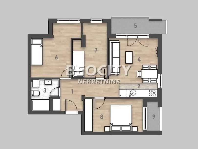 četvorosoban stan, 74 m2, Salajka, Karađorđeva ID: 129725 1