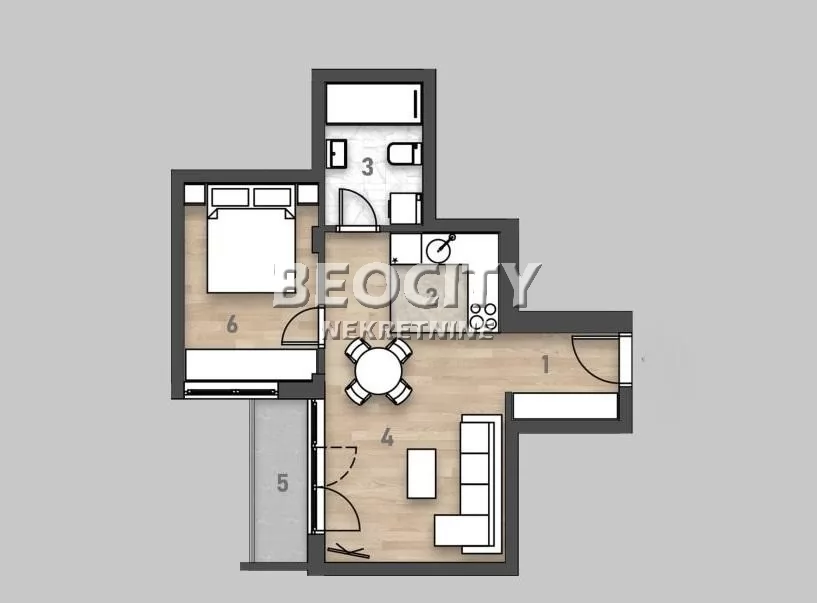 Dvosoban stan, 43 m2, Salajka, Karađorđeva ID: 129718 1