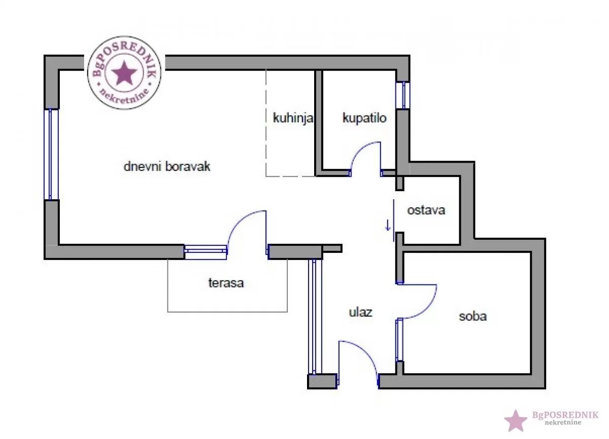 Savski venac, Zeleni venac, Pop Lukina, 47m2+3m2T 2