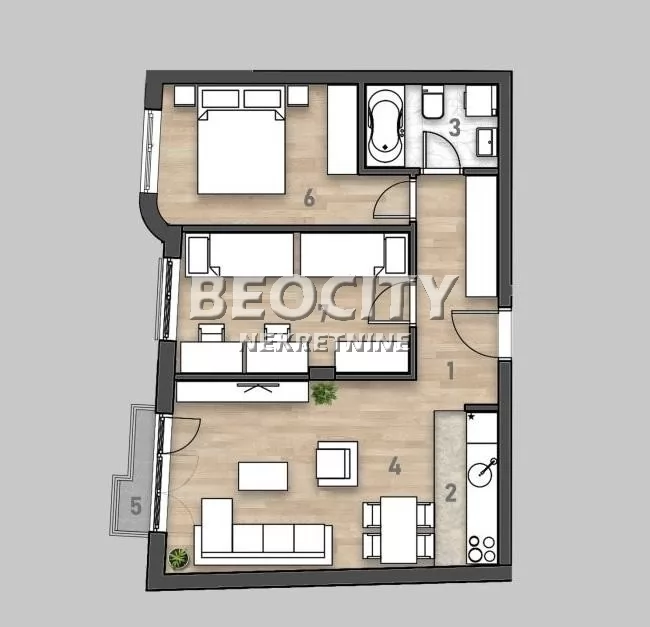 Trosoban stan, 58 m2, Socijalno, Vojvode Šupljikca ID: 129731 1