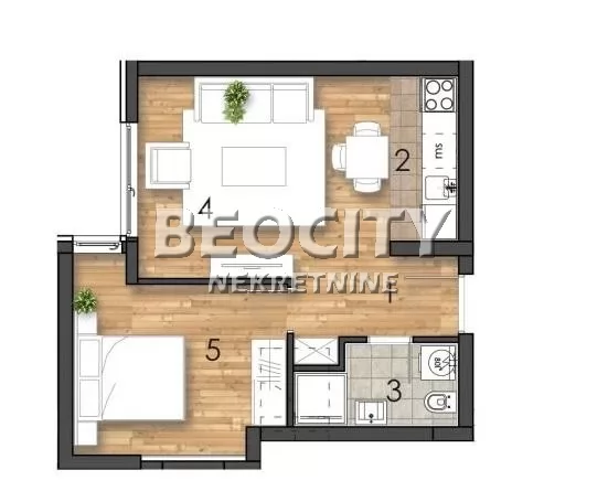 Dvosoban stan, 37 m2, Telep, Jerneja Kopitara ID: 129748 1