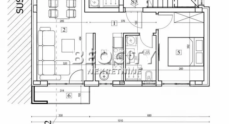 Dvosoban stan, 41 m2, Adice ID: 129529 2