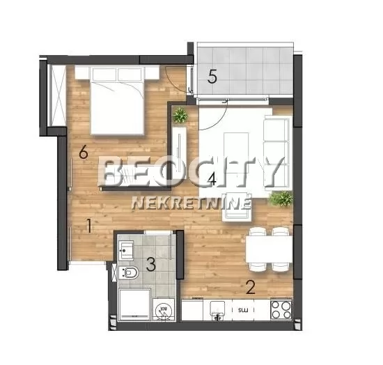 Dvosoban stan, 41 m2, Telep, Jerneja Kopitara ID: 129746 1