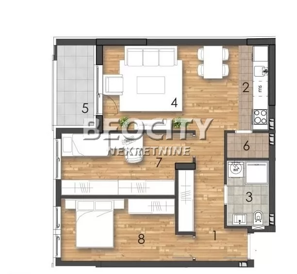 Trosoban stan, 65 m2, Telep, Jerneja Kopitara ID: 129747 1