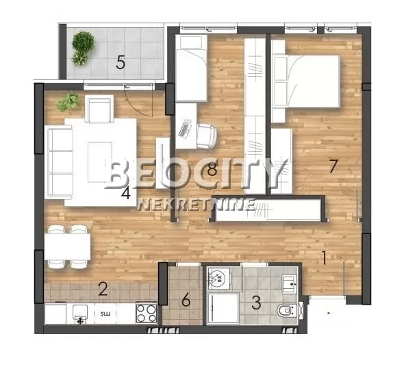 Trosoban stan, 66 m2, Telep, Jerneja Kopitara ID: 129752 1