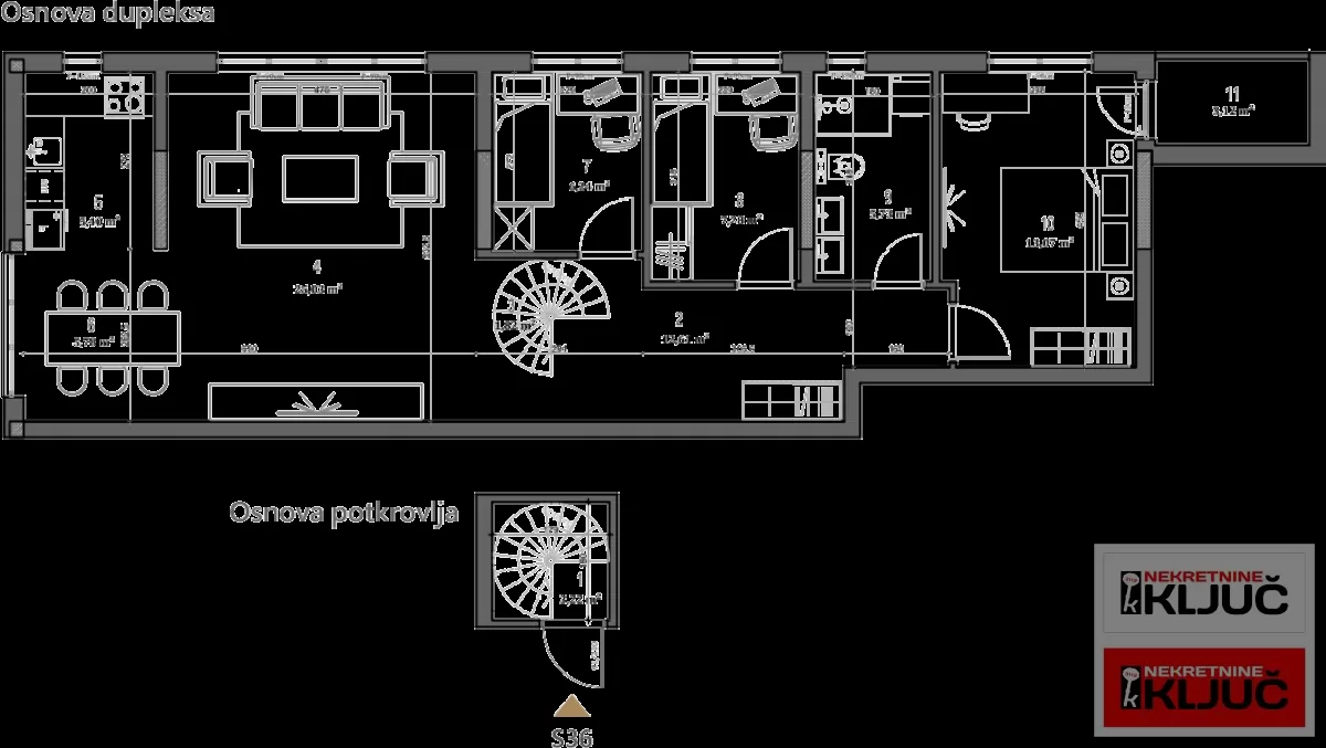 TELEP, 87m2+55m2, krovna terasa, Troiposoban-Penthouse sa pdv 2
