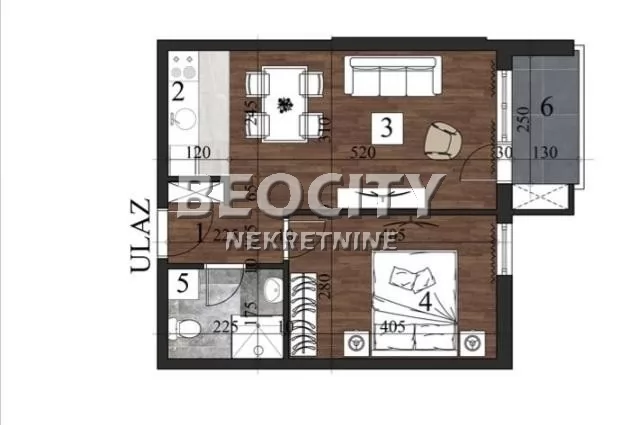 Dvosoban stan, 40 m2, Grbavica ID: 129958 1