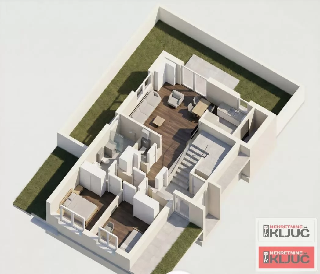 SREMSKA KAMENICA, 68m2 + Dvorište 45m2, Trosoban sa pdv, Parking, SMART HOME 1