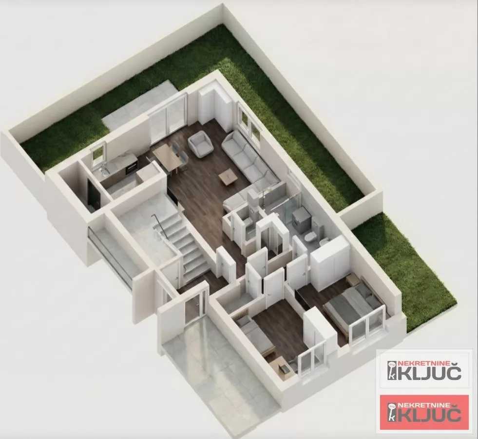 SREMSKA KAMENICA, 69m2 + Dvorište 46m2, Trosoban sa pdv, SMART HOME 1