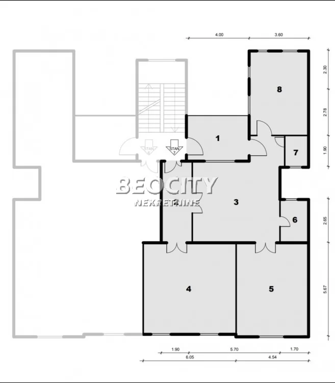 Trosoban stan, 136 m2, Kej, Beogradski kej ID: 129542 9
