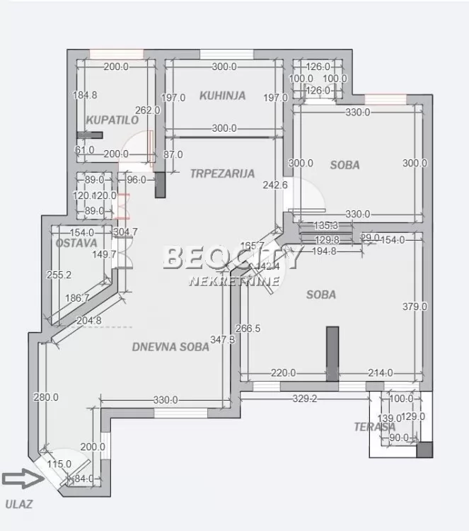 Trosoban stan, 78 m2, Atelje 212, Milutina Bojića ID: 129862 17