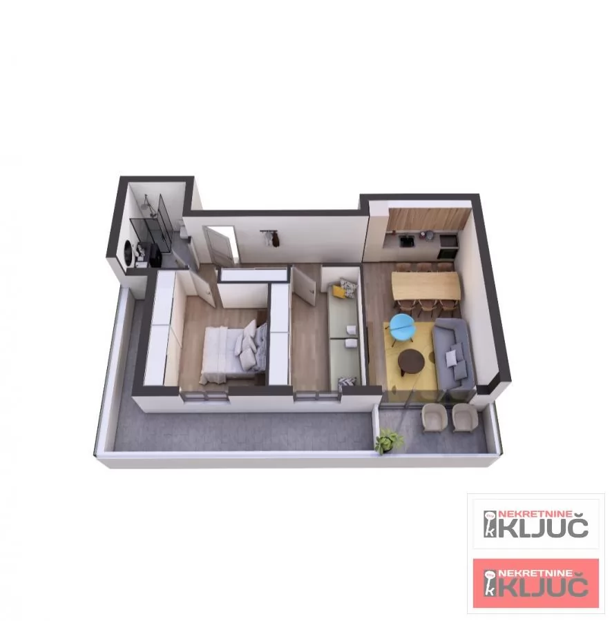 PETROVARADIN, 58m2, Dvoiposoban, Izgradnja 1