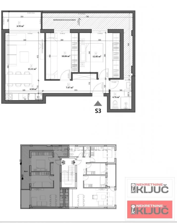 PETROVARADIN, 58m2, Dvoiposoban, Izgradnja 2