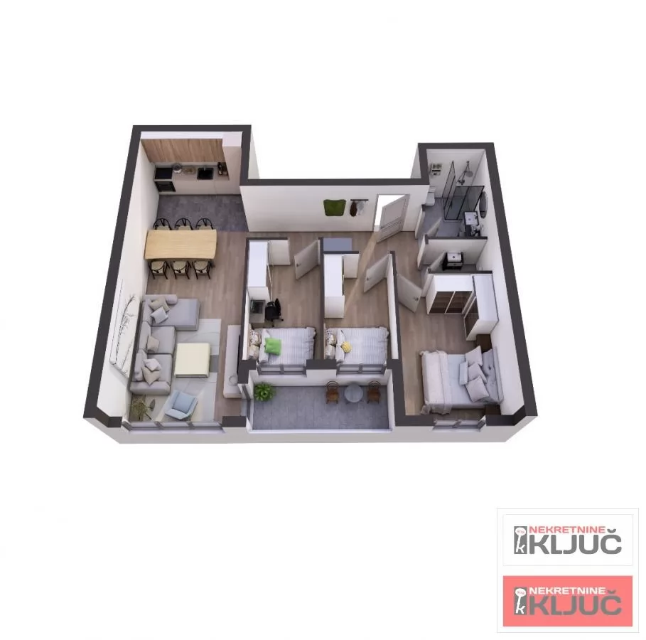 PETROVARADIN, 78m2, Troiposoban, Izgradnja 1