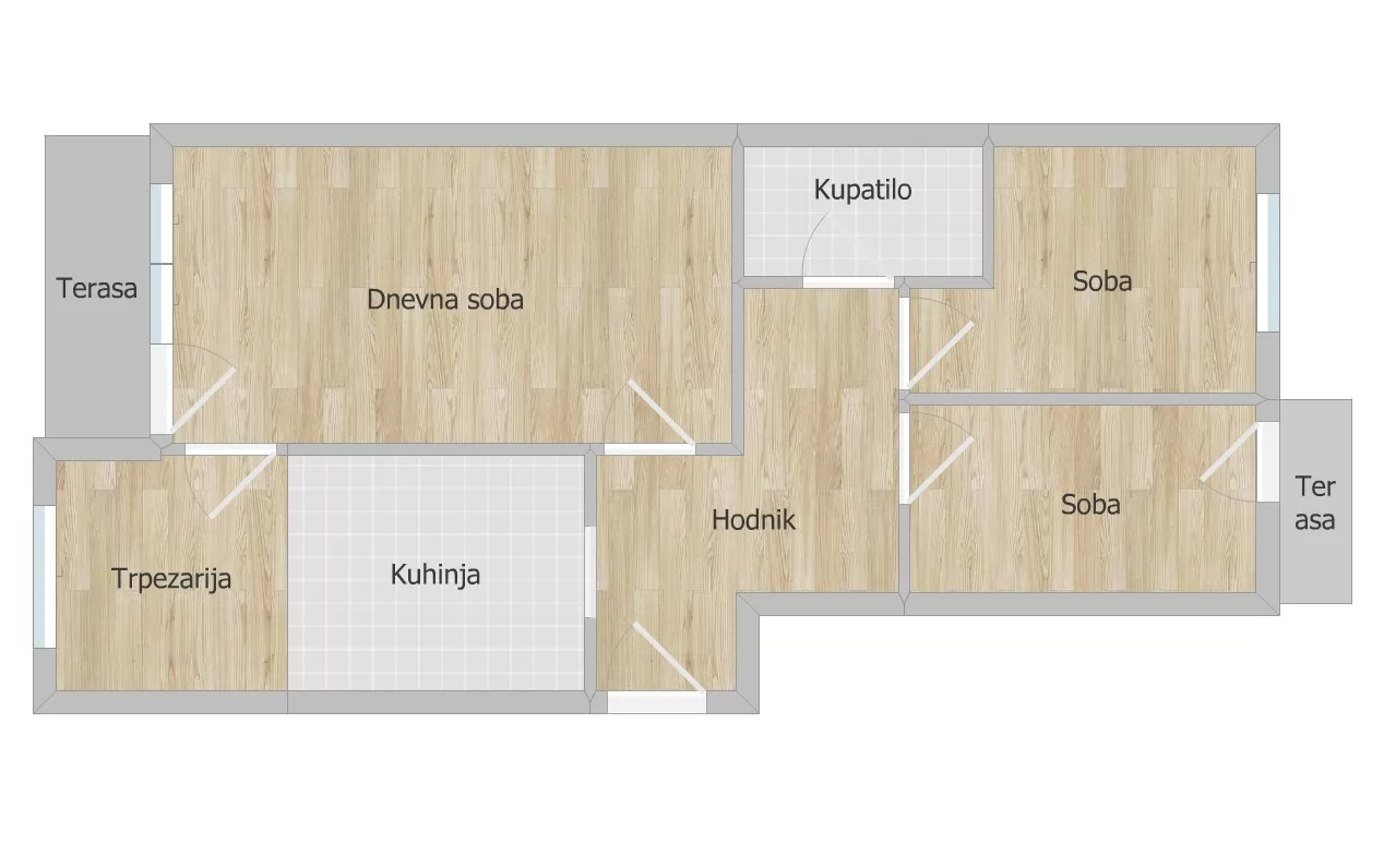 Stan,NOVI SAD,NOVO NASELJE -  BISTRICA,kv: 69.00, € 145000, ID: 1102303 15