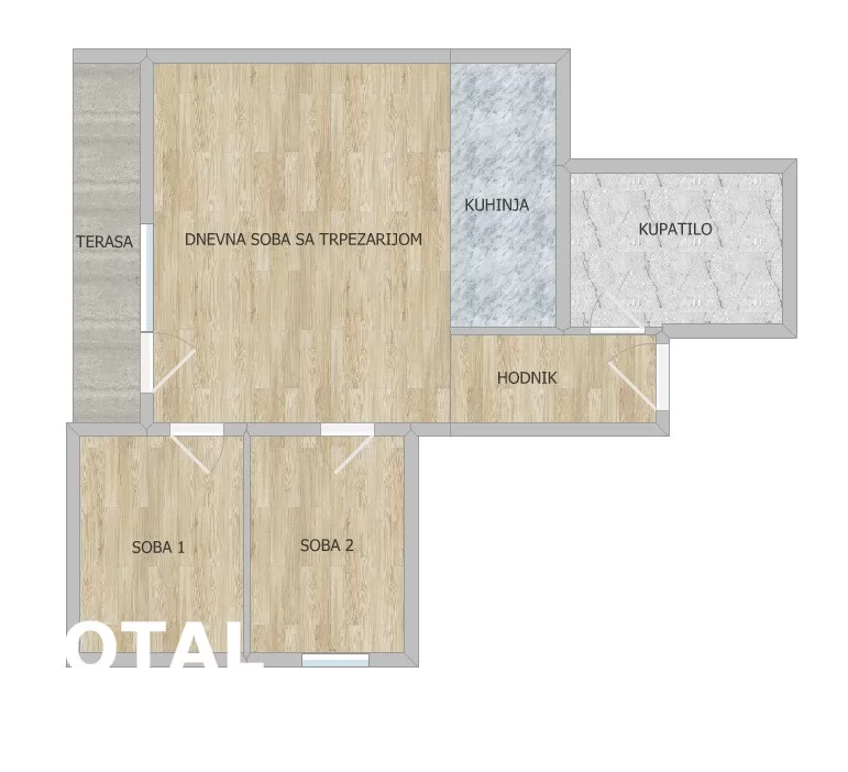 Stan,NOVI SAD,SAJLOVO,kv: 55.00, € 119000, ID: 1102347 14