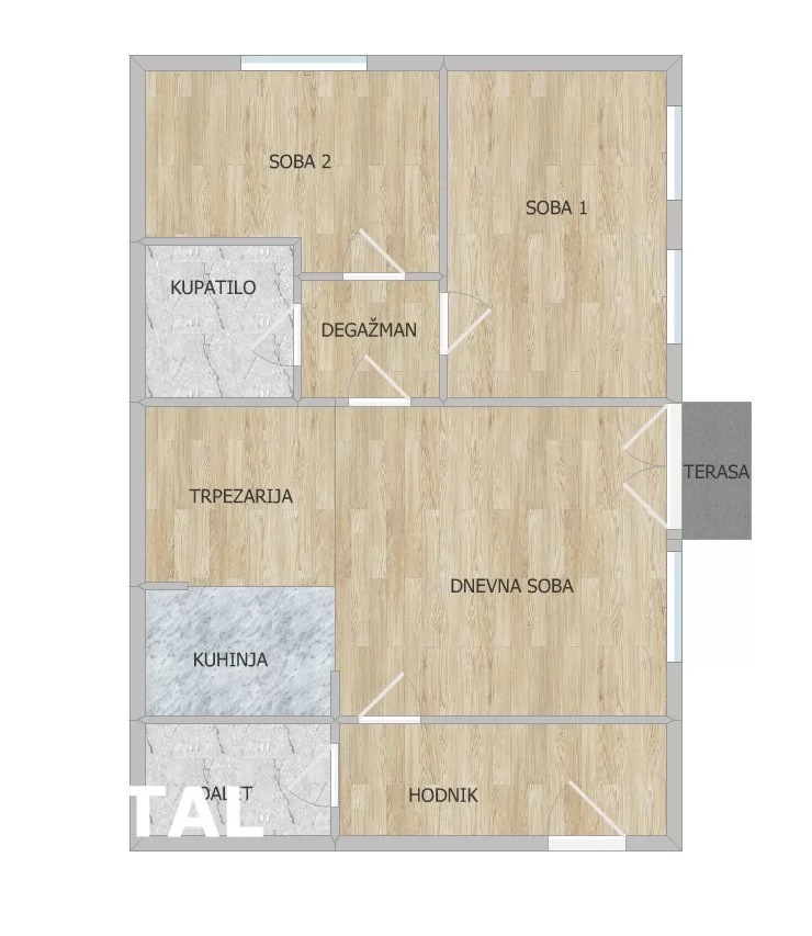 Stan,NOVI SAD,NOVA DETELINARA,kv: 63.00, € 181000, ID: 1102262 15