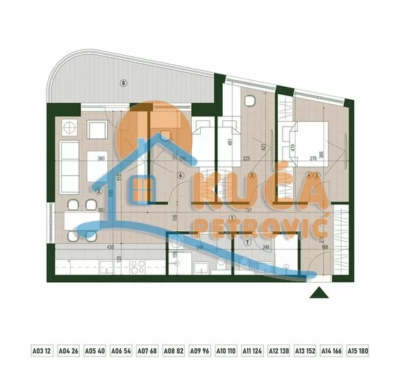 četvorosoban stan, 80.17 m2, Palilula, Palilulska ID: p-015812 1