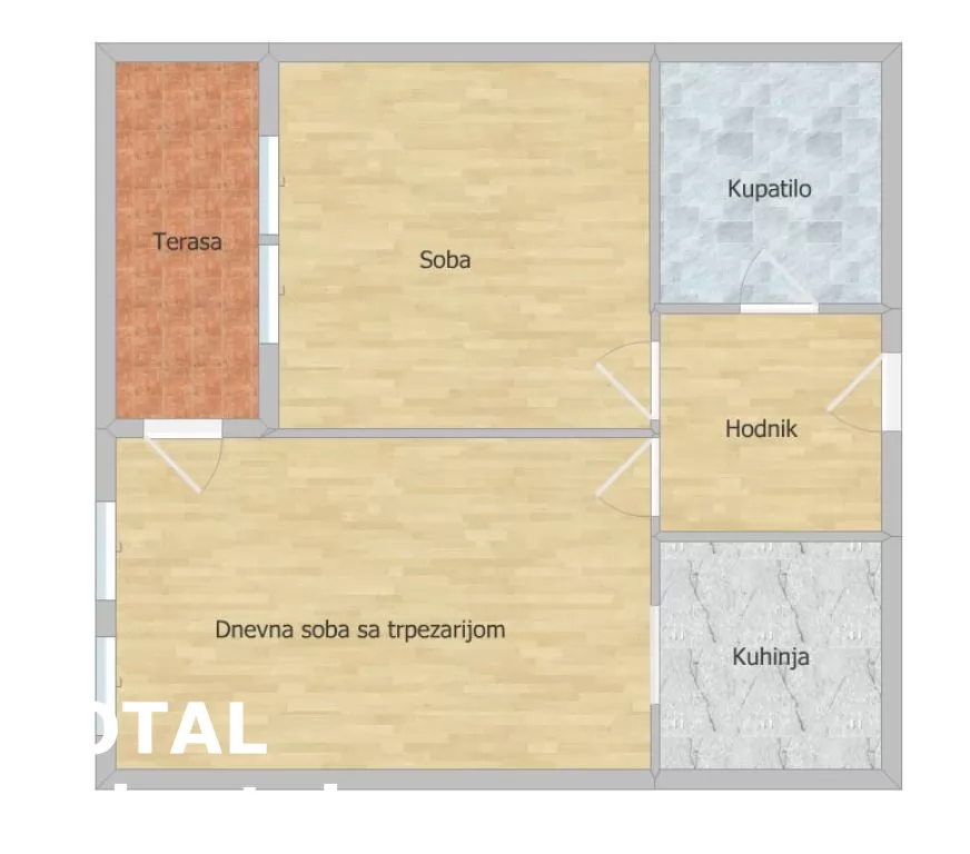 Stan,NOVI SAD,NOVO NASELJE - ŠARENGRAD,kv: 59.00, € 145000, ID: 1102396 13