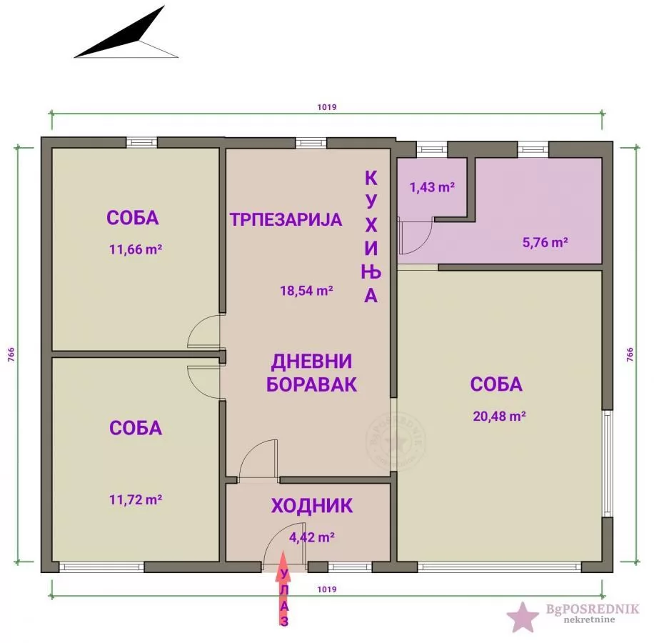 Barajevo, Svetosavska, 73m2 2