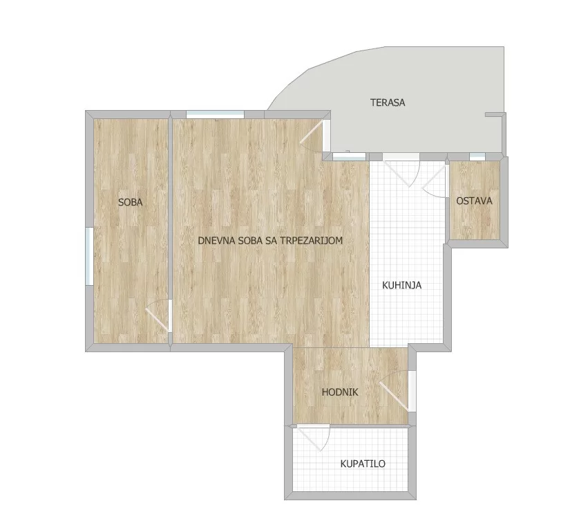 Stan,NOVI SAD,NOVO NASELJE - ŠARENGRAD,kv: 44.00, € 121360, ID: 1102401 15