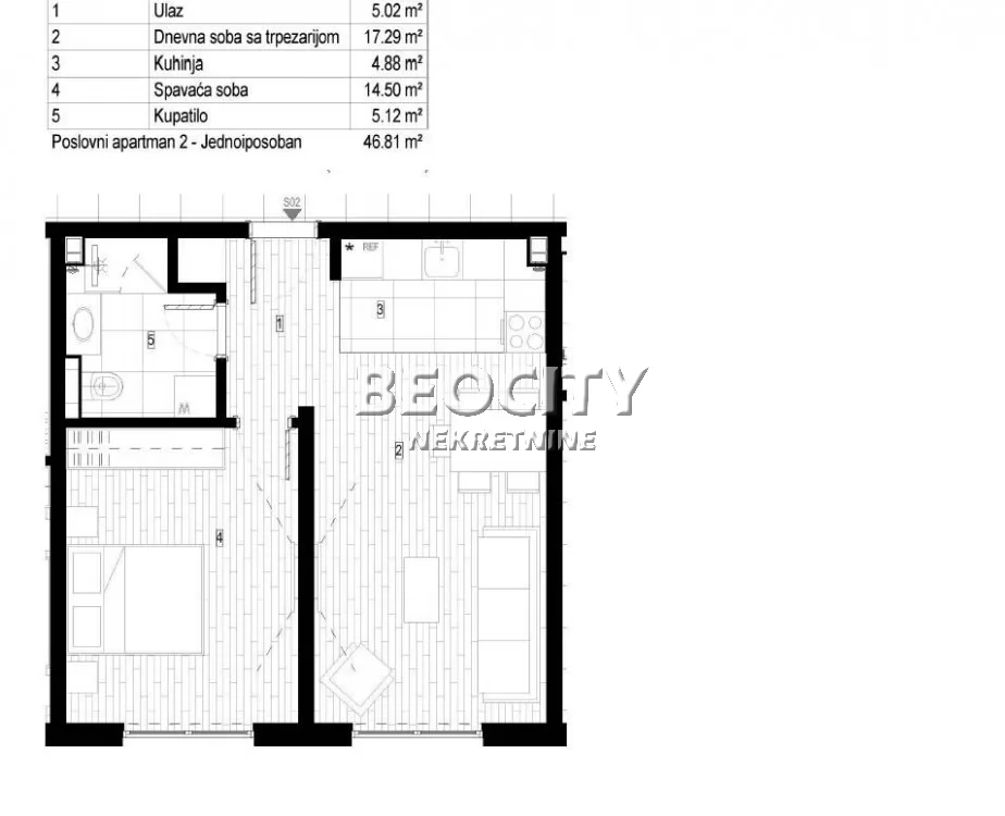 Dvosoban stan, 47 m2, Surčin, Autoput za Zagreb ID: 130494 1