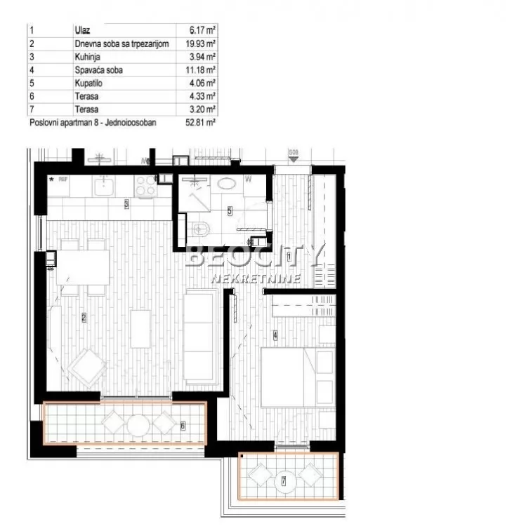 Dvosoban stan, 53 m2, Surčin, Autoput za Zagreb ID: 130498 1
