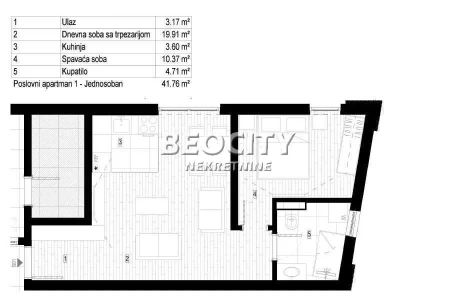 Jednosoban stan, 42 m2, Surčin, Autoput za Zagreb ID: 130493 1