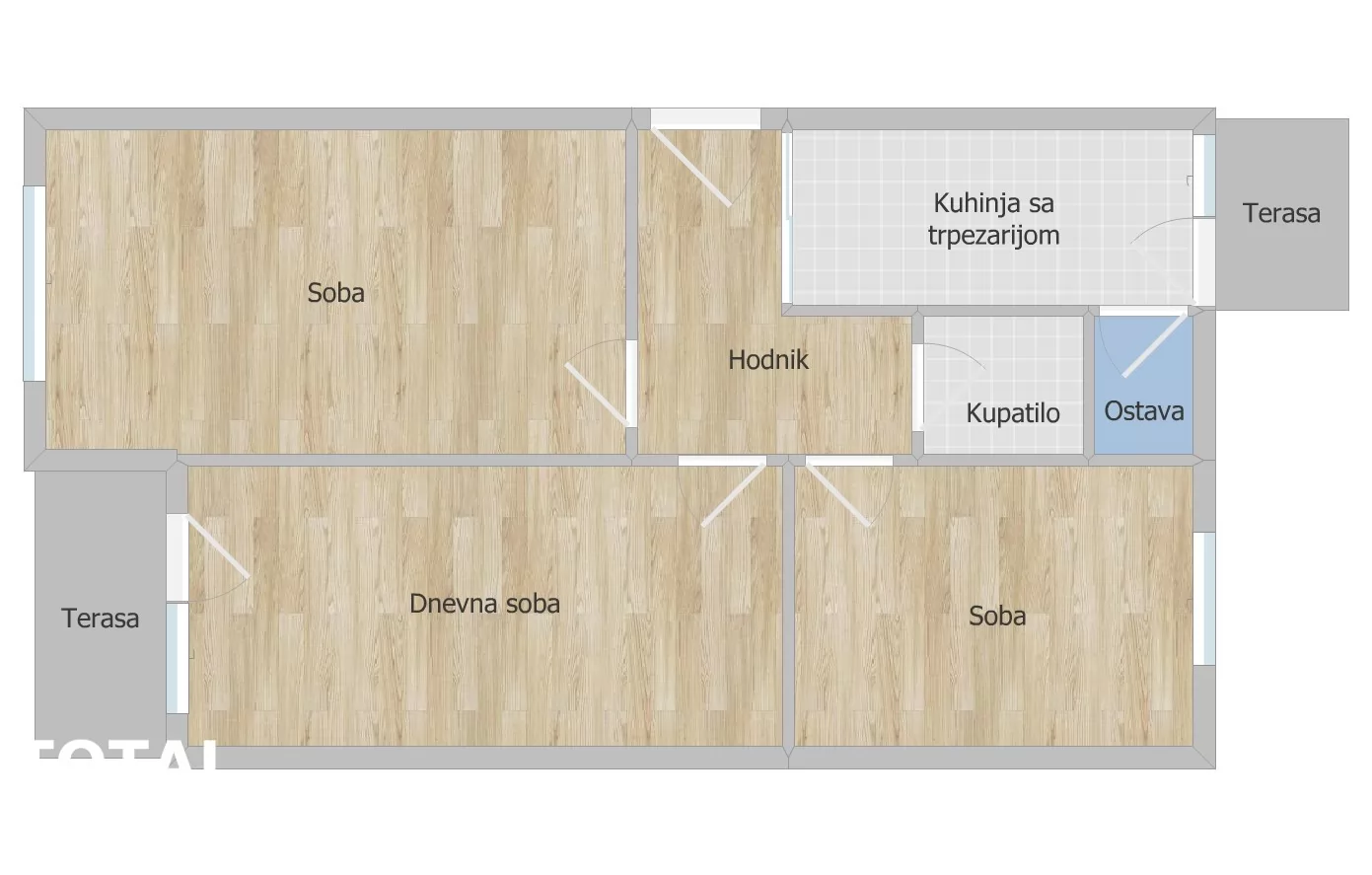 Stan,NOVI SAD,DETELINARA,kv: 71.00, € 165000, ID: 1102433 21