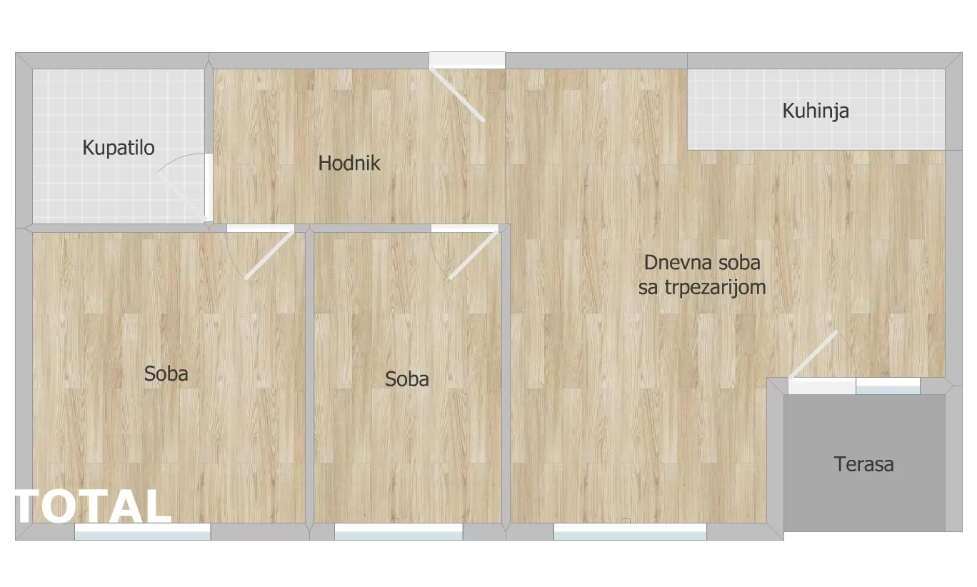 Stan,NOVI SAD,NOVA DETELINARA,kv: 58.00, € 197200, ID: 1102434 12