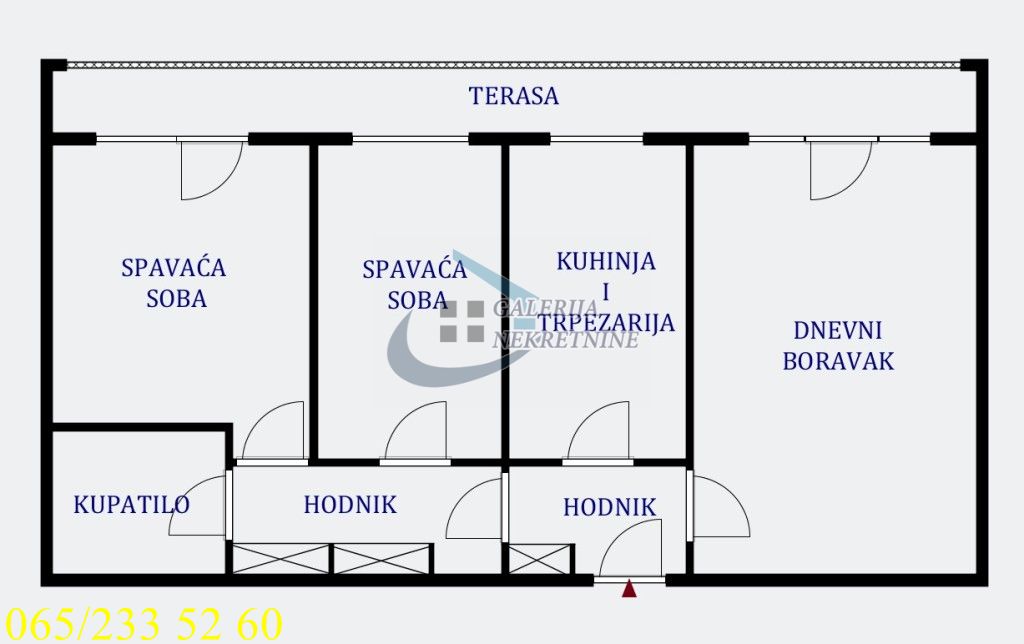 Voždovac  Voždovačka crkva   Vitanovačka 63m2 4