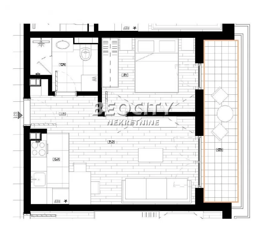 Dvosoban stan, 42 m2, Surčin, Autoput za Zagreb ID: 130602 1